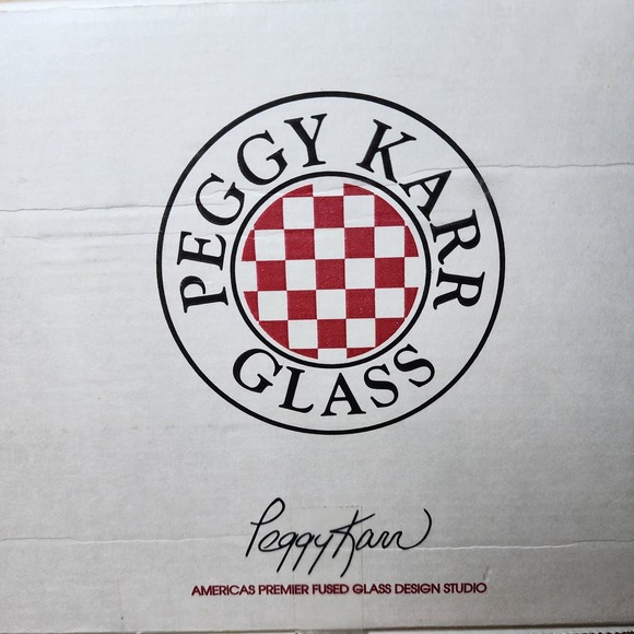 Peggy Karr Glass Fused Art Glass Tuscan Villa Winery Platter/Tray Artist Signed - Picture 8 of 10